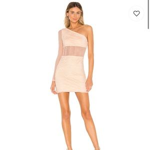 NBD ONE SHOULDER LACE DRESS